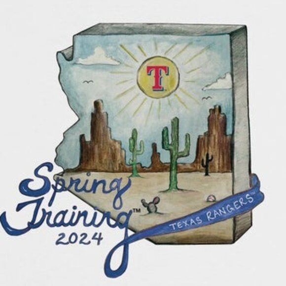 Texas Rangers Spring Training 2024 MLB Baseball Sports Fan Graphic T-Shirt 90 - Picture 2 of 5